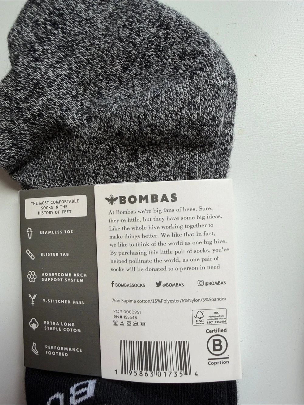 Bombas No-Show Socks Duo - Blue, Purple & Gray